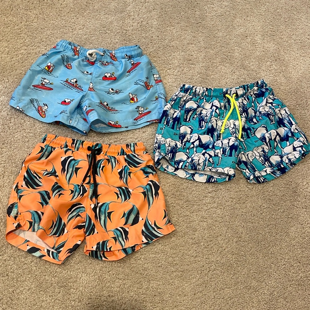 Set of 3 Sunuva brand Boys Swim shorts, size 5-6